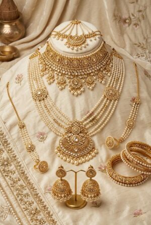 Luxury bridal jewelry set for wedding wear