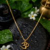Premium Om Pendant Necklace Om Pendant Necklace for Women Premium Gold Finish Religious Jewellery