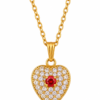 Gold Finish Heart Pendant Necklace for Daily Wear