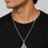 Silver Khatu Shyam Ji Locket Necklace for Men and Women