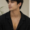 Gold Finish Om Symbol Necklace Gold Finish Om Symbol Pendant Necklace Religious Jewellery