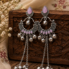 Party Wear Pink Kashmiri Earrings