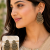 Long Dangle Earrings for Women Antique Gold Designer Artificial Jewellery