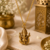 Gold Finish Ganesha Locket Artificial Jewellery