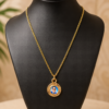 Round Dr. Ambedkar Locket Necklace for Men and Women