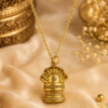 Gold Tone Mahakal Pendant Chain Gold Finish Mahakal Shivling Locket for Men