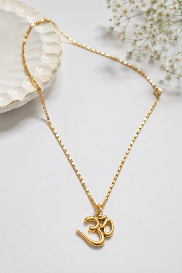 Designer Om Religious Pendant Designer Om Pendant Chain for Women Spiritual Jewellery