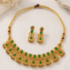 Traditional Green Stone Jewellery Set Traditional Green Stone Necklace Set Wedding Jewellery