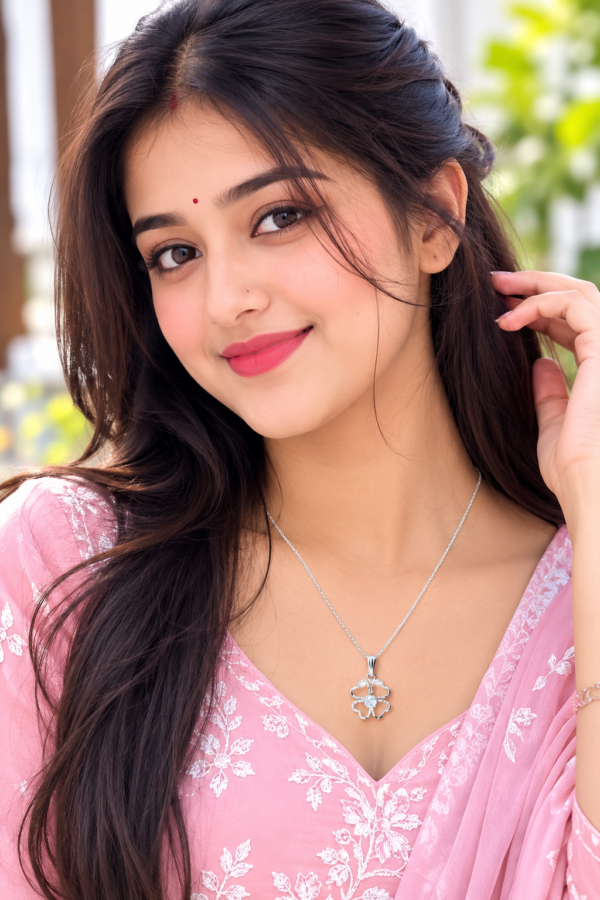 Designer Flower Pendant Necklace Artificial Jewellery