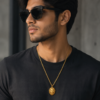 Lion Pendant Necklace Gold Finish Animal Design Jewellery