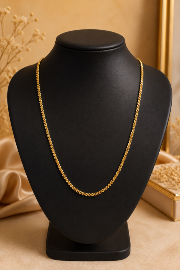 Premium Women's Gold Finish Designer Necklace Close View