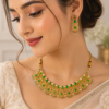 Premium Green Stone Necklace Set Green Stone Necklace Set for Women Gold Finish Artificial Jewellery