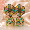 Premium Multicolor Jhumka Earrings for Women Premium Jhumka Earrings for Women with Multicolor Stones