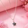 Designer Silver Finish Star Pendant Necklace