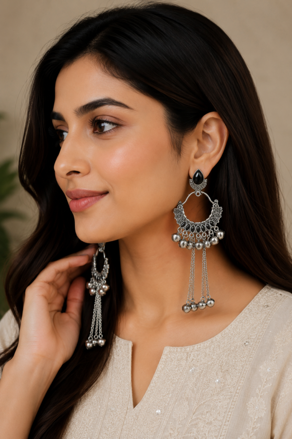 Traditional Kashmiri Earrings Designer Oxidised Kashmiri Earrings for Women