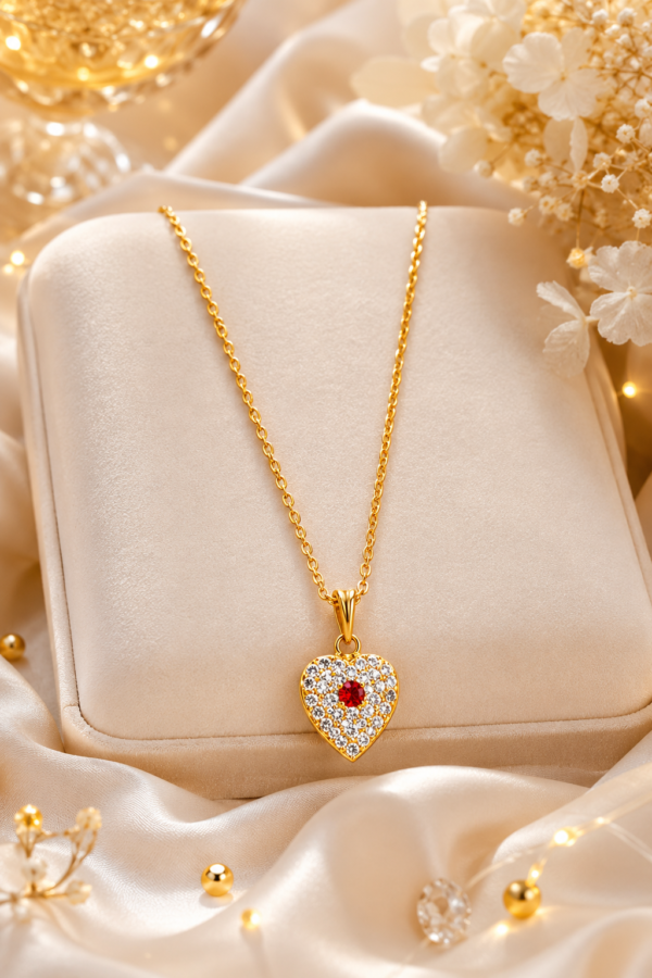Designer Heart Pendant Necklace for Party Wear
