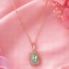 Women's Fashion Crystal Pendant Necklace Close View