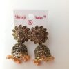 Designer Antique Flower Jhumka Earrings Women's Jewellery