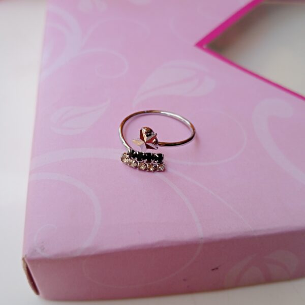 Luxury Silver Crystal Ring Designer Silver Crystal Star Open Ring for Girls