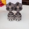 Black Oxidised Jhumka Earrings
