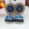 Crystal floral oxidised earrings for women
