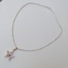 Crystal Star Necklace for Girls Silver Chain Pendant