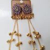 Designer Kashmiri Statement Earrings Party Wear Gold Kashmiri Earrings with Ghungroo
