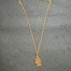 Lord Krishna Playing Flute with Radha Pendant Necklace