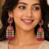 Traditional Peacock Jhumka Earrings Traditional peacock jhumka earrings with pearl tassels for women
