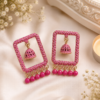 Stylish Pink Jhumka Earrings Pink Designer Jhumka Earrings Party Wear Artificial Jewellery