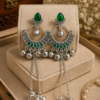 Traditional Green Kashmiri Earrings Designer Green Oxidised Kashmiri Earrings