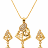 Gold Plated Pendant Set with Earrings Gold plated pendant set for women with earrings