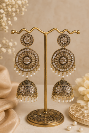 Antique Jhumka Earrings for Women Traditional Fashion Jewellery