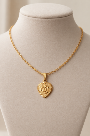 Allah Pendant Chain Gold Plated Allah Pendant Chain Gold Plated Islamic Necklace for Men Women