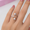 Crystal Heart Adjustable Ring