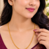 Gold Finish Designer Chain Necklace for Women Premium Artificial Jewellery
