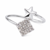 Designer Star Adjustable Ring with Sparkling Decorative Detail