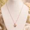 Heart Pendant Necklace for Women Rose Gold Finish Designer Jewellery