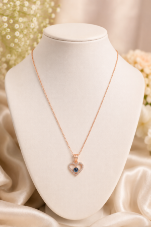 Premium Heart Pendant Necklace for Women Heart Pendant Necklace for Women Rose Gold Finish Designer Jewellery