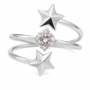 Elegant Star Adjustable Finger Ring | SHINE GEHNA Star Adjustable Finger Ring for Women with Elegant Double Star Design