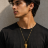 : Mahakal Pendant Necklace for Men Men's Mahakal Shivling Pendant Necklace Styled with Casual Outfit