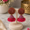 Stylish Pink Jhumka Earrings For Women Pink Stone Jhumka Earrings Traditional Jewellery