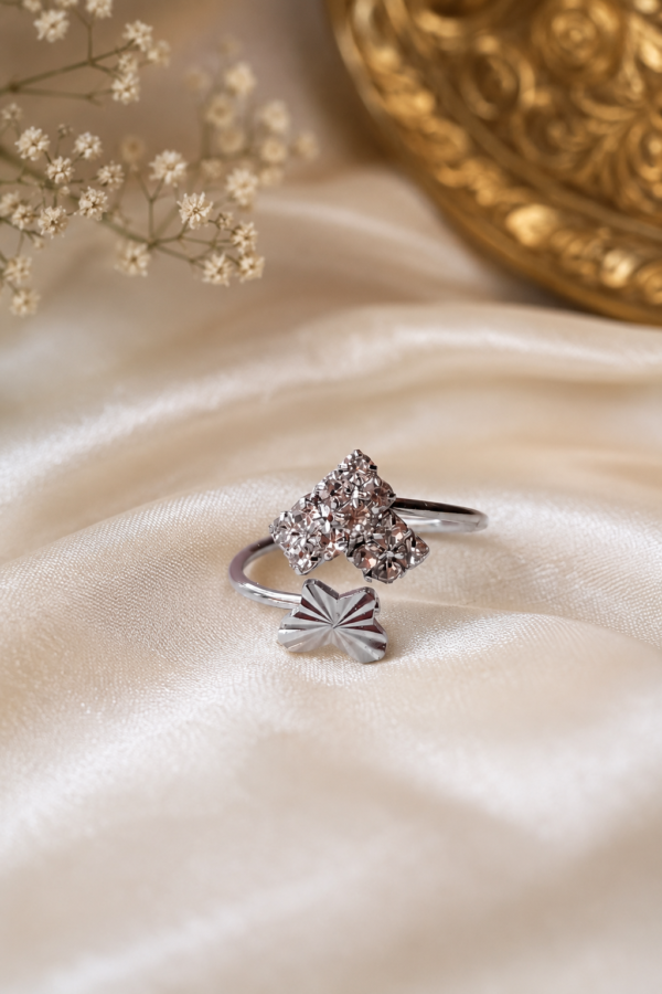 Crystal Butterfly Ring Artificial Jewellery for Women