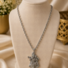 Traditional Religious Pendant Jewellery Divine Radha Krishna Necklace For Festival Wear