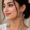 Royal Oxidised Jhumka Earrings Traditional Silver Jhumka Earrings for Women