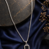 Minimal Silver Finish Jewellery Collection Premium Artificial Jewellery Silver Pendant Necklace Women