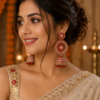 Luxury Bridal Jhumka Earrings Designer Kundan Antique Gold Jhumka Earrings for Women