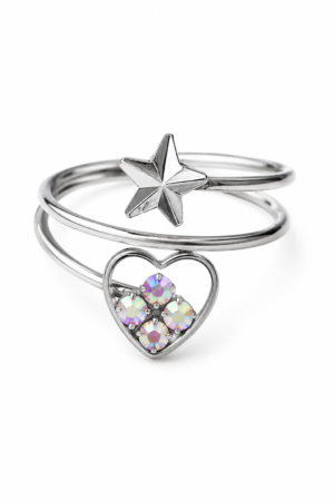 Heart Star Adjustable Ring Heart Star Adjustable Ring