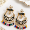 Floral Chandbali Earrings for Women Floral chandbali earrings for women with colourful hanging beads