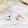 Adjustable Ring Combo for Women Adjustable ring combo for women with silver and rose gold tone designs
